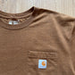 Carhartt Brown Pocket Logo Loose Fit Tee