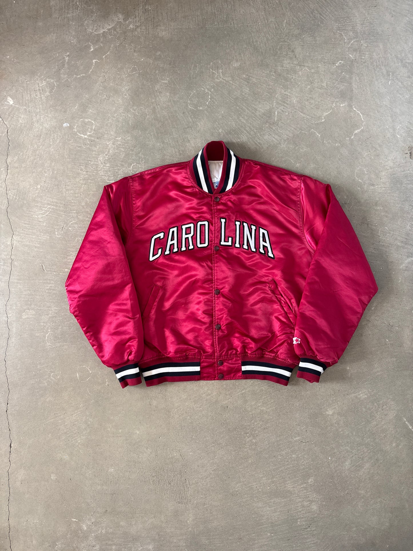 Vintage 90s Starter University Of South Carolina Gamecocks Satin Bomber Jacket