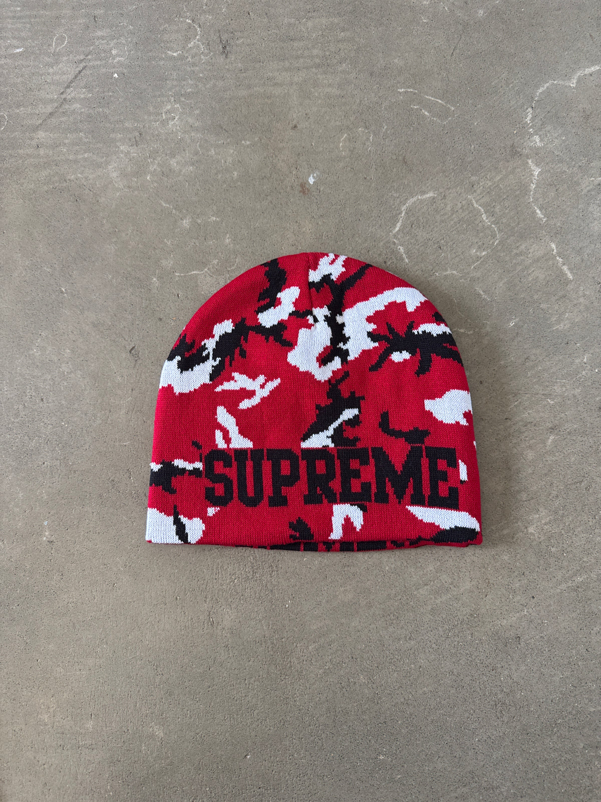 Supreme Reversible Red Camo Beanie (FW26)