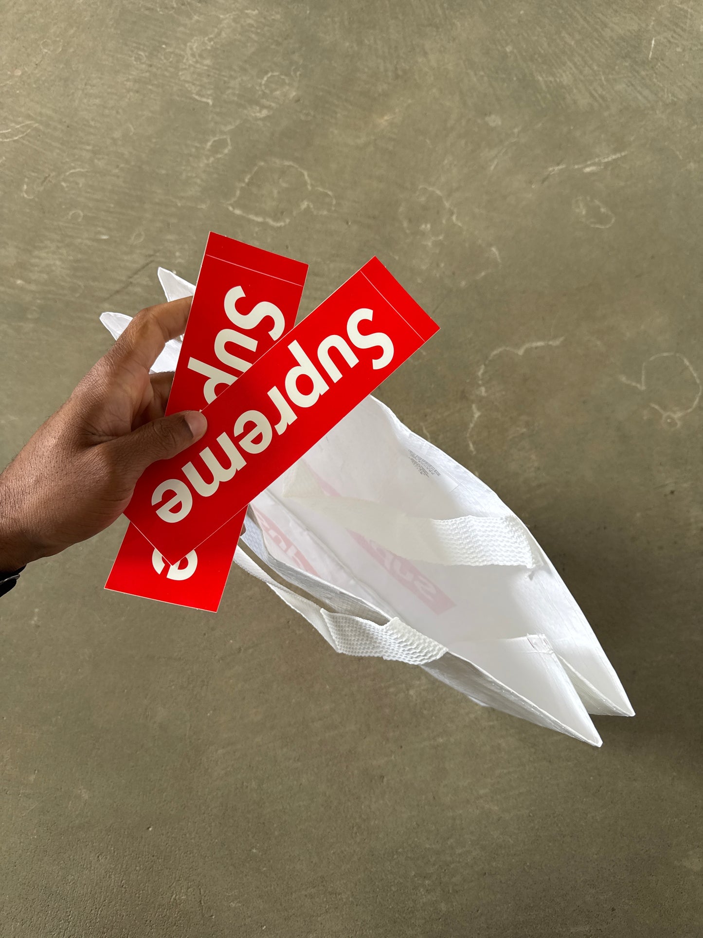 Supreme Woven Box Logo Reusable Shopping Tote Bag