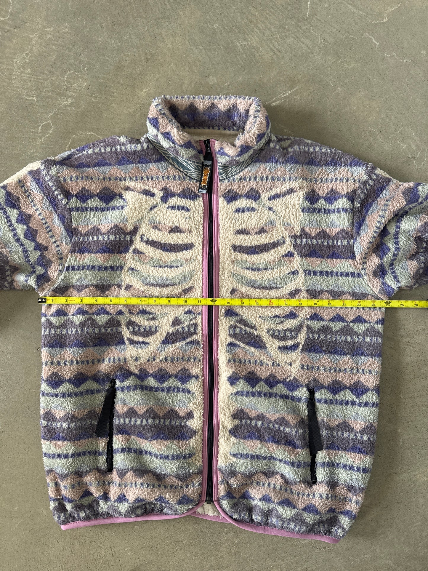 Kapital Ashland Stripe & Bone Fleece Zip Blouson Jacket