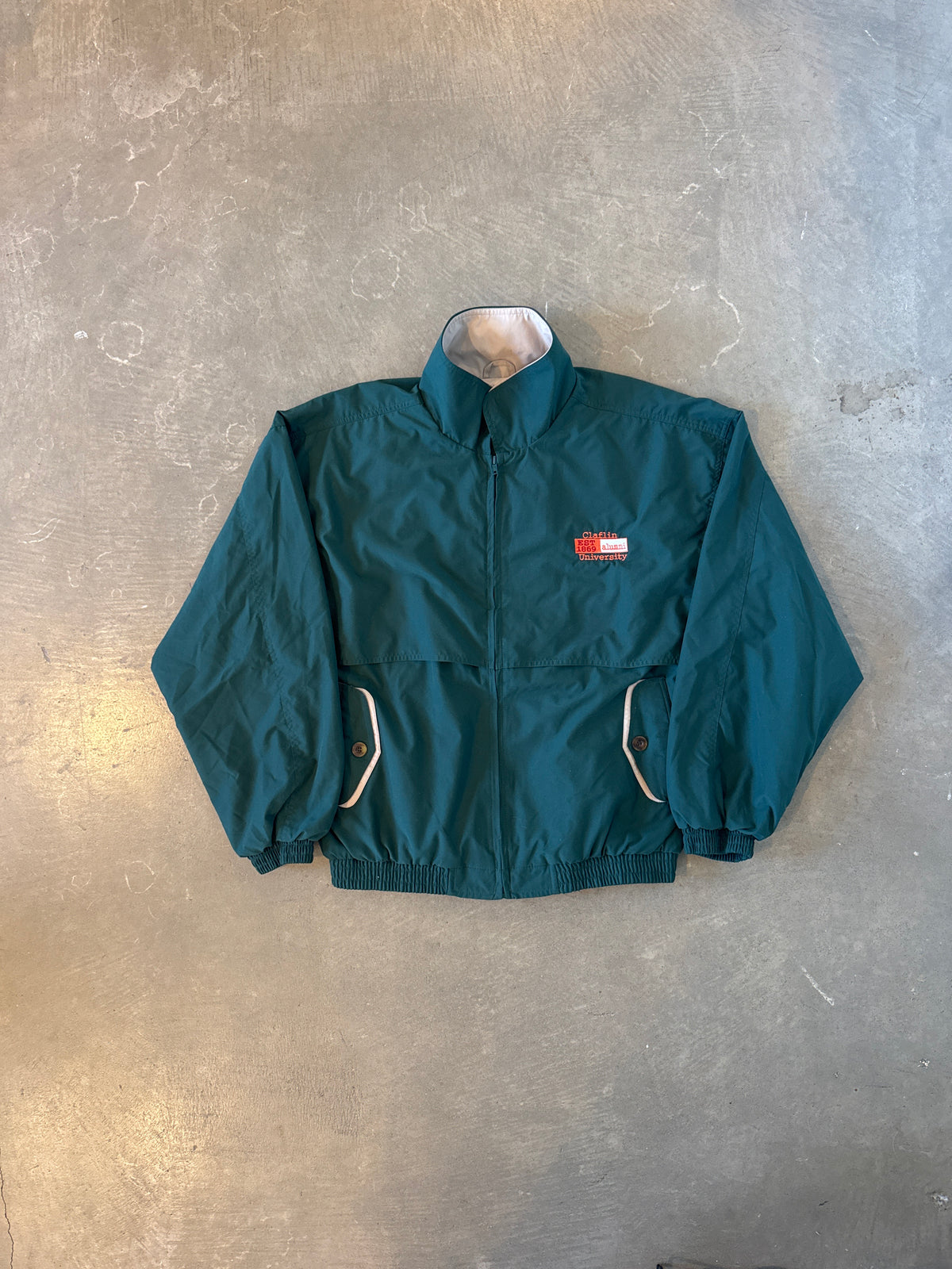 Vintage Claflin University Panthers Alumni Windbreaker Jacket