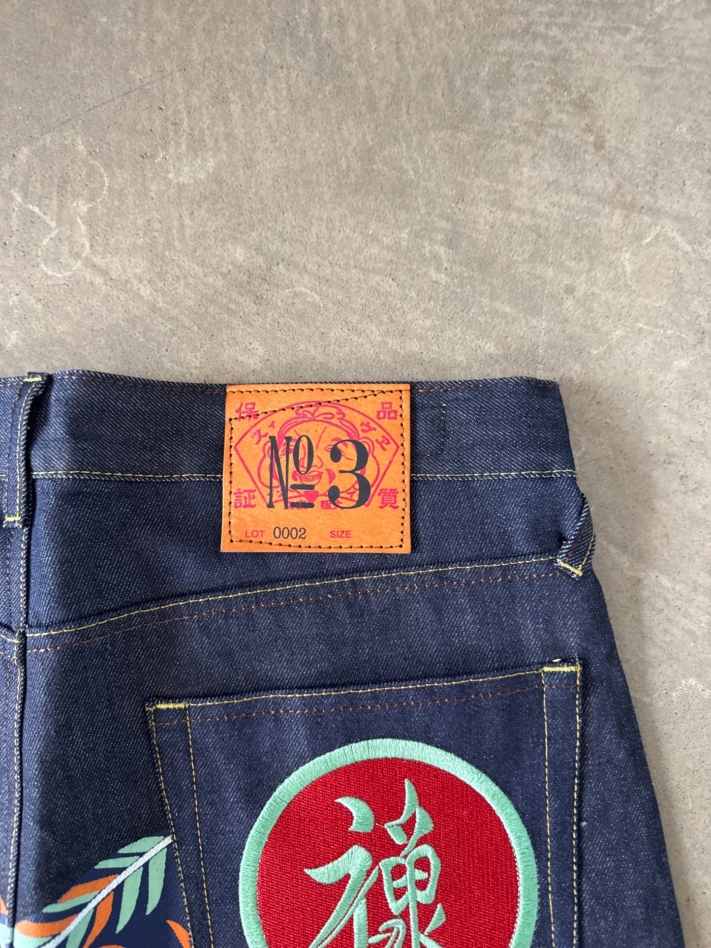 Evisu Embroidered Japanese Art Selvedge Denim Jeans