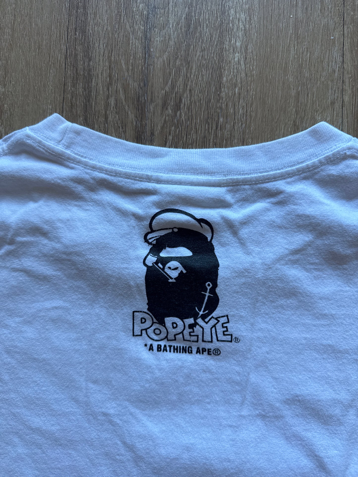 A Bathing Ape Bape Popeye Ape Head College Tee
