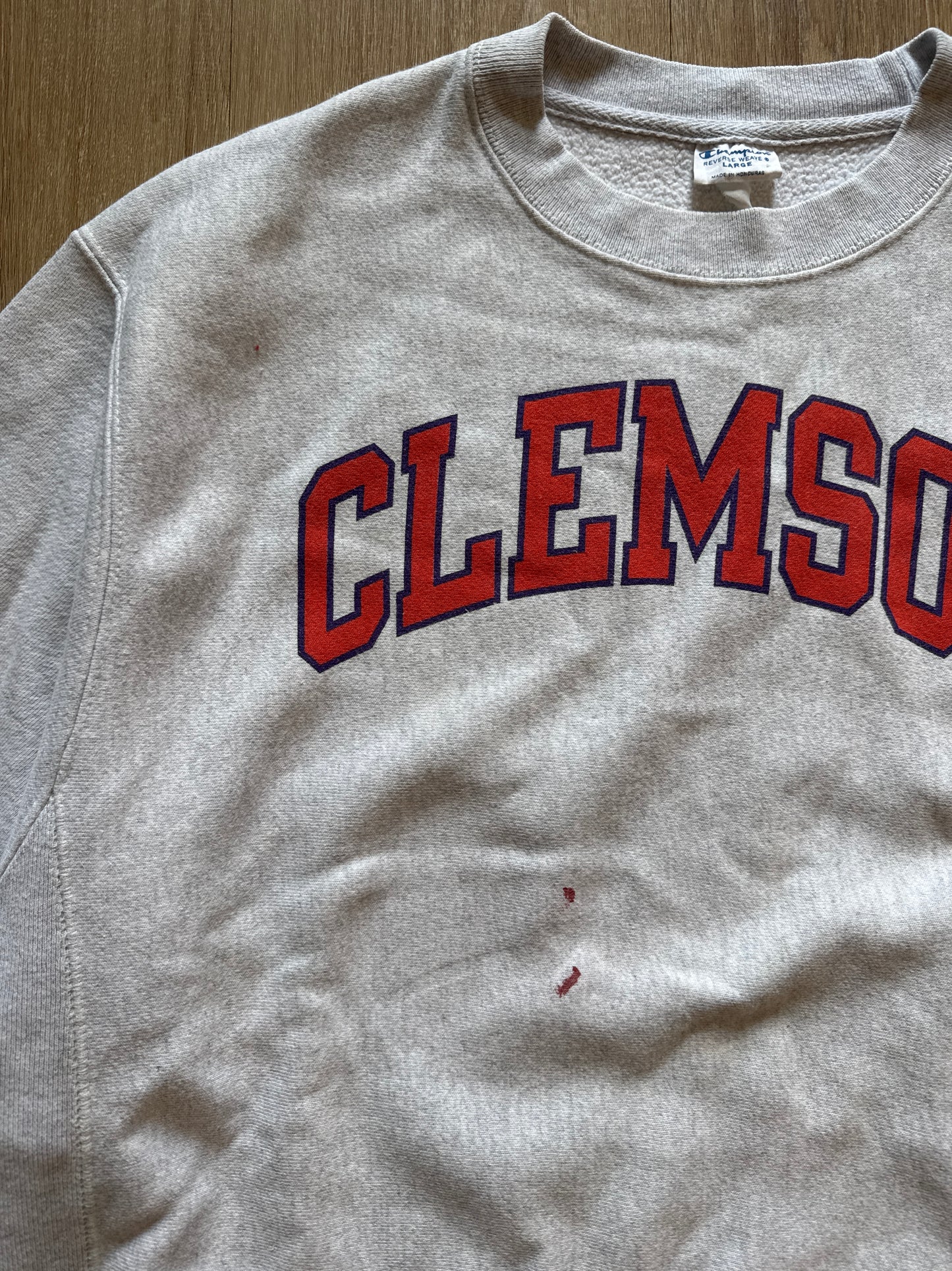 Vintage Champion University Of Clemson Tigers Reverse Weave Sweatshirt