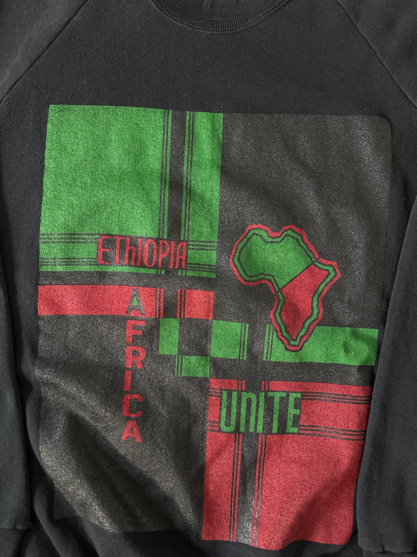 Vintage 90s Ethiopia Africa Unite Sweatshirt