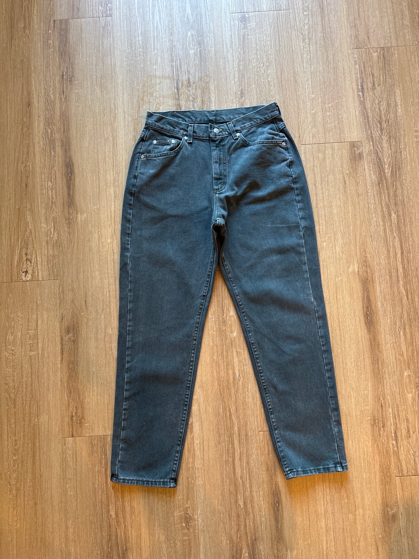 Vintage Women’s Lee Riveted Faded Black Denim Jeans