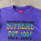 Supreme Cotton Mesh Gradient Logo S/S Purple Tee