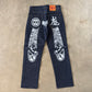 Evisu Gray Dog Japanese Art Selvedge Denim Jeans