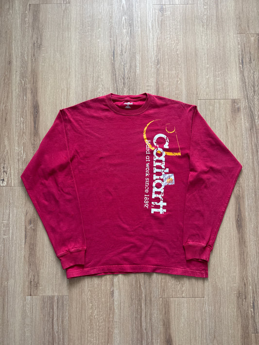 Carhartt Red Logo Long Sleeve