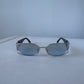 Vintage 90s Hip Hop Style Blue Tint Shades Glasses