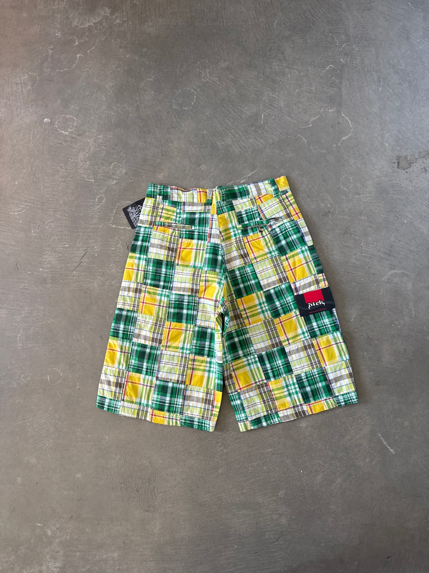 Vintage Y2K Dtek Patchwork Plaid Shorts