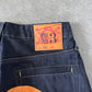 Evisu Embroidered Orange Bull Selvedge Japanese Denim Jeans