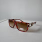 Vintage 80s Coien Grandmaster Run DMC Hip Hop Style Cheetah Sunglasses