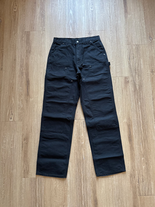 Carhartt Black Loose Fit Washed Dunk Double Front Utility Work Double Knee Pants