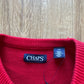 Chaps Classic-Fit Crewneck Red Stripe Sweater