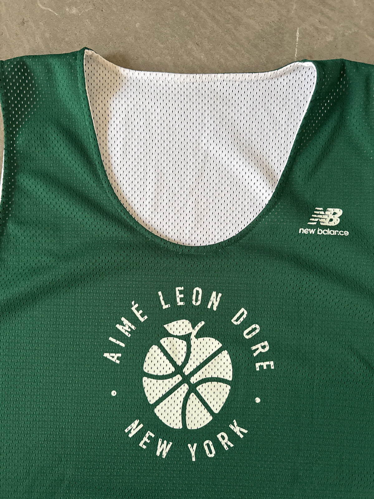 Aime Leon Dore x New Balance Sonny NY White/Green Reversible Jersey