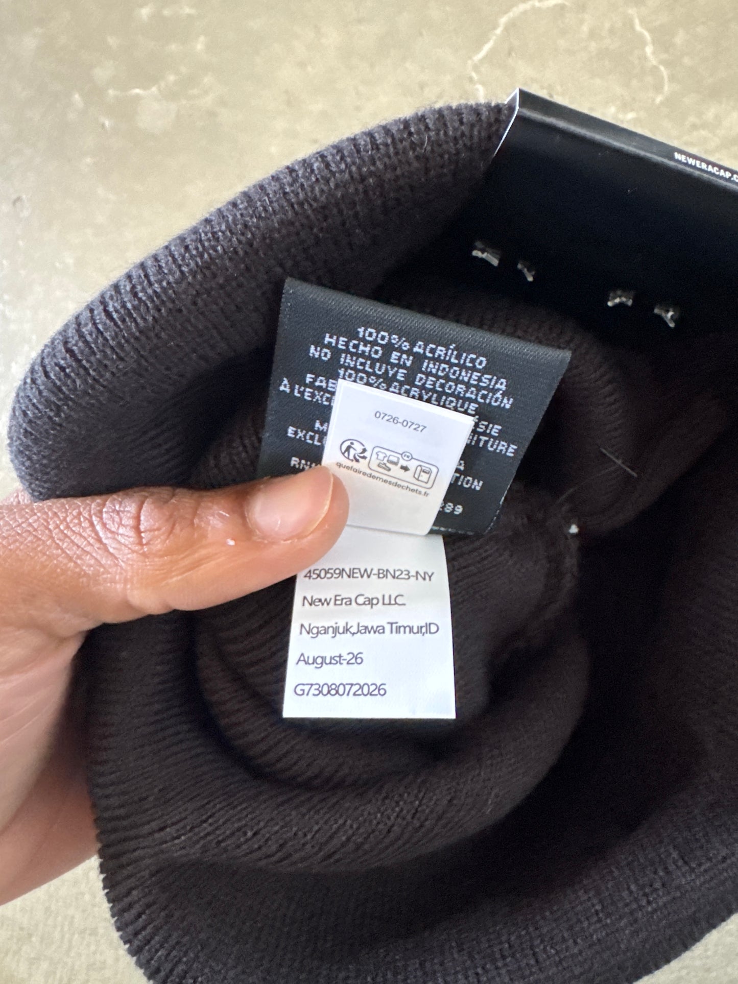 Supreme New Era Action Black Red Beanie (FW26)