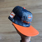 Vintage 90s University Of Syracuse Orangeman Leather Snap Back Hat