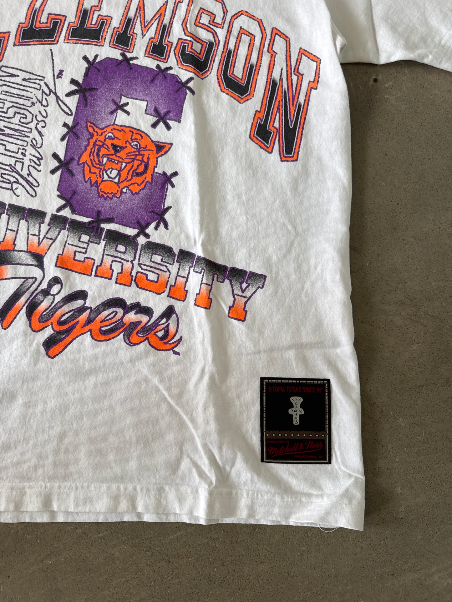 Travis Scott x Mitchell & Ness Clemson University Tigers Hand-Drawn Tee