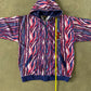 Vintage 90s Buffalo Bills Zebra Striped Hooded Zip Up