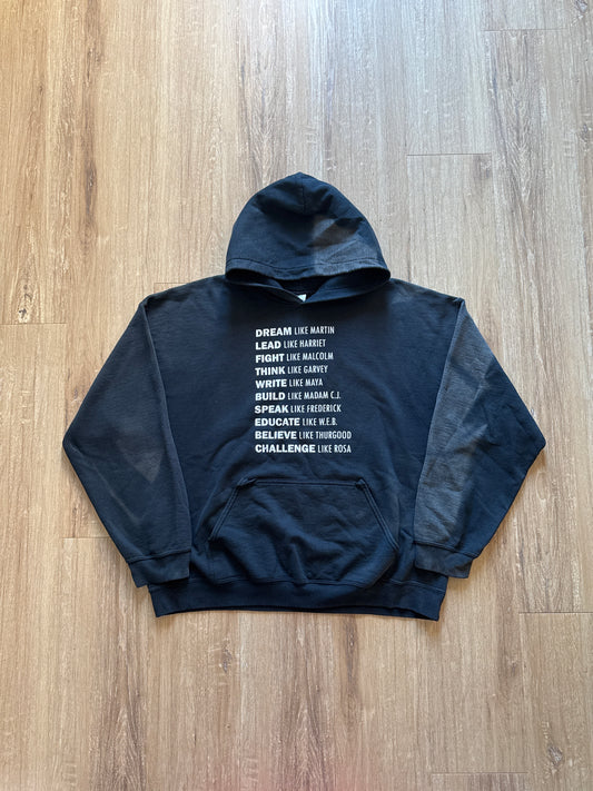 Black History Quote Sun Faded Hoodie