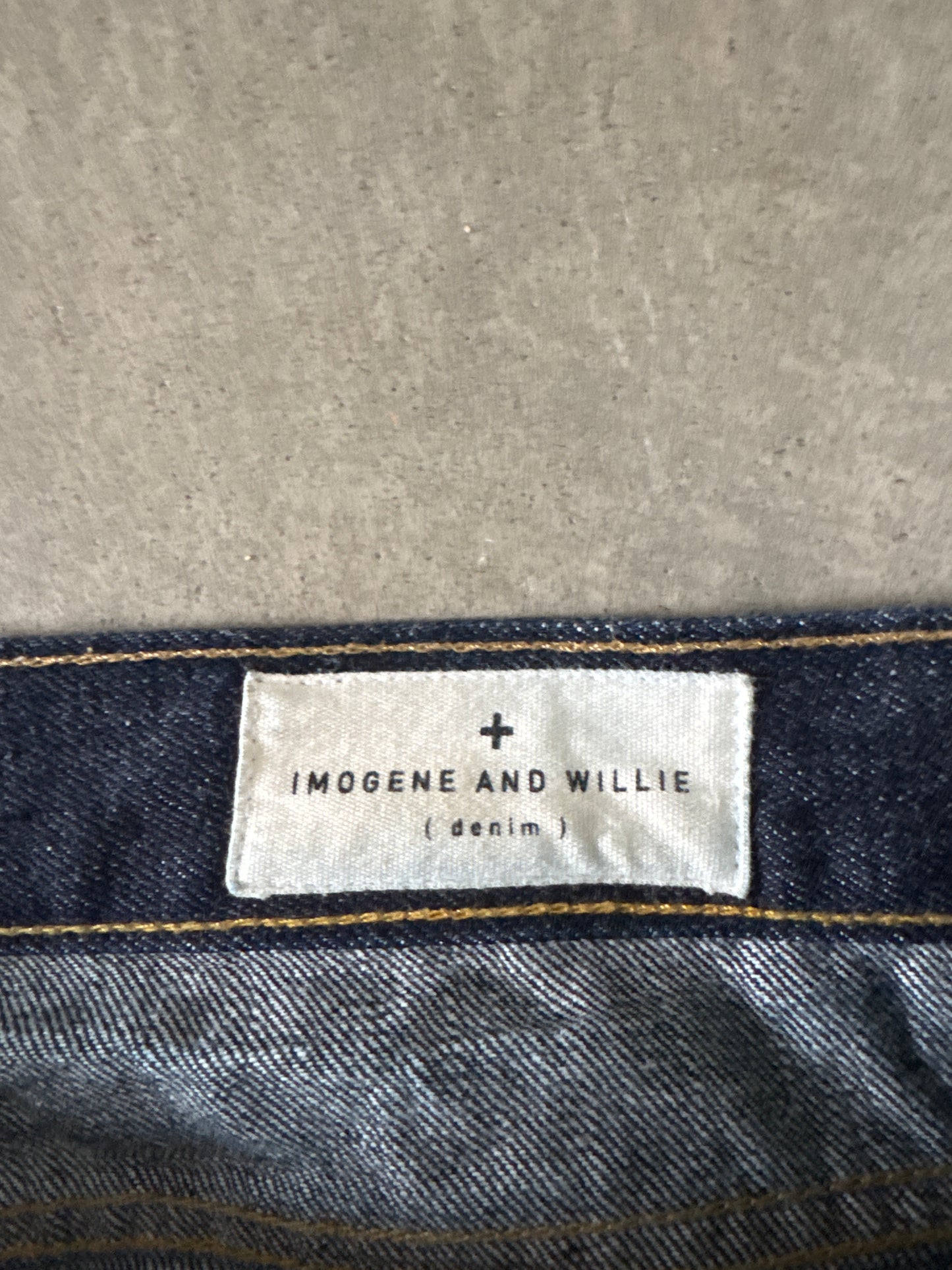 Imogene And Willie Dark Washed Straight Fit Selvage Denim Jeans