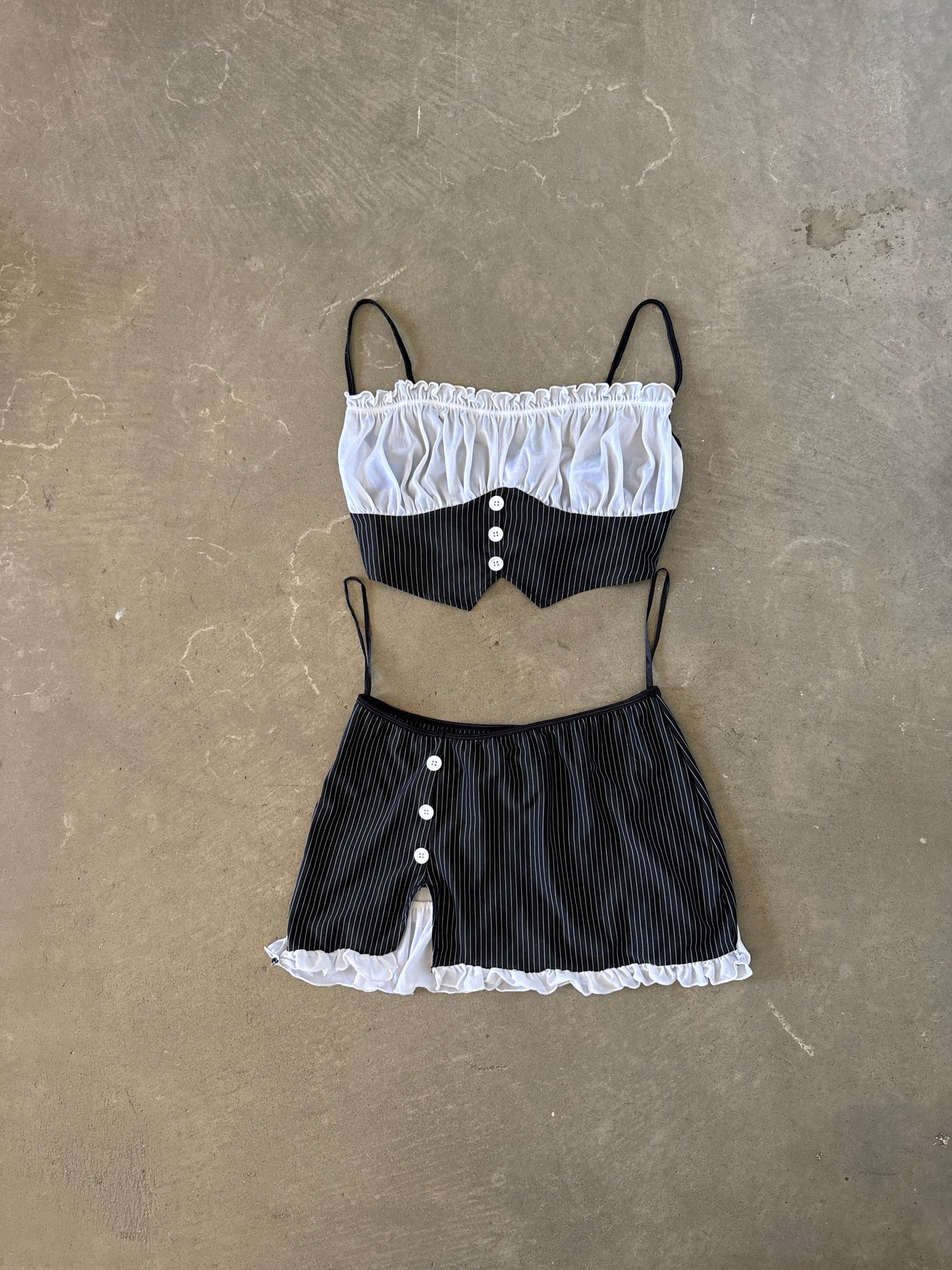 Dream Girl Kink Brand Milkmaid Cami Top Set