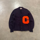 Vintage 60s Clemson University Tigers Lamb Knit Wool Varsity Letterman Cardigan