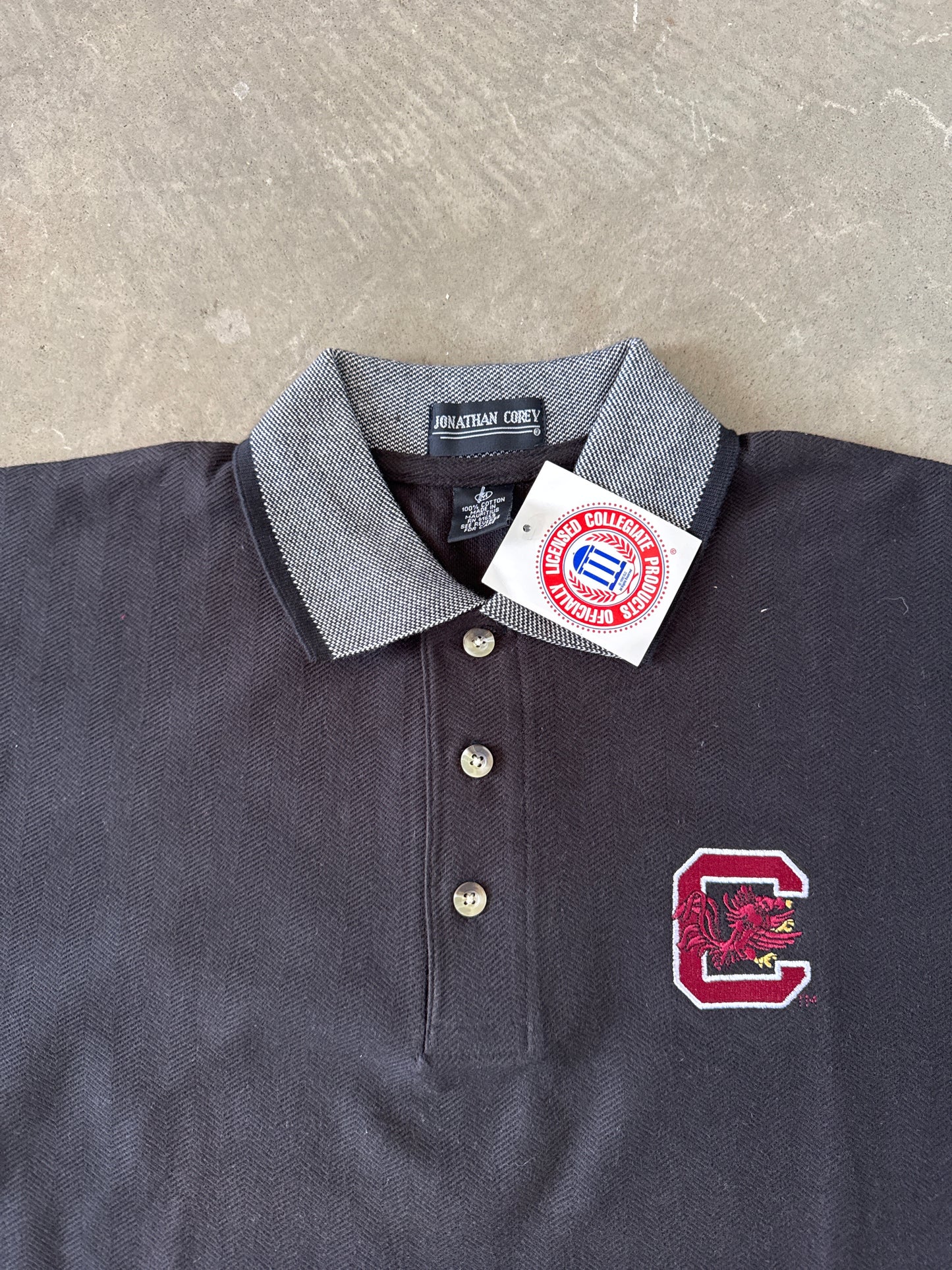 Vintage University Of South Carolina Gamecocks Embroidered Logo Polo Shirt