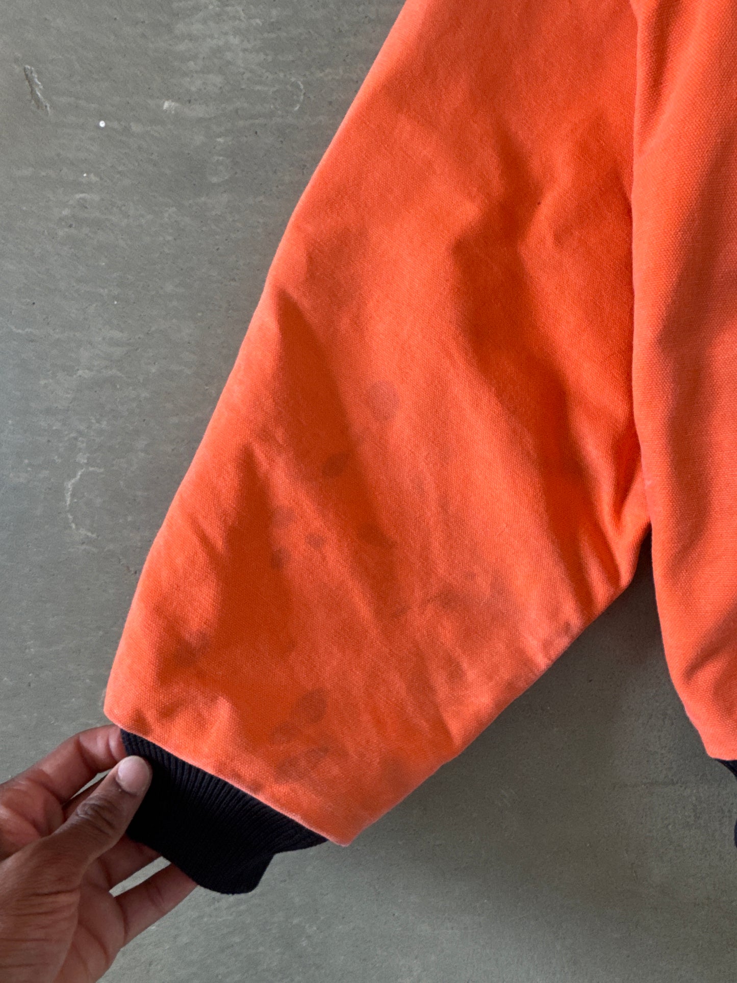 Vintage Carhartt Blaze Orange Active Hooded Work Jacket