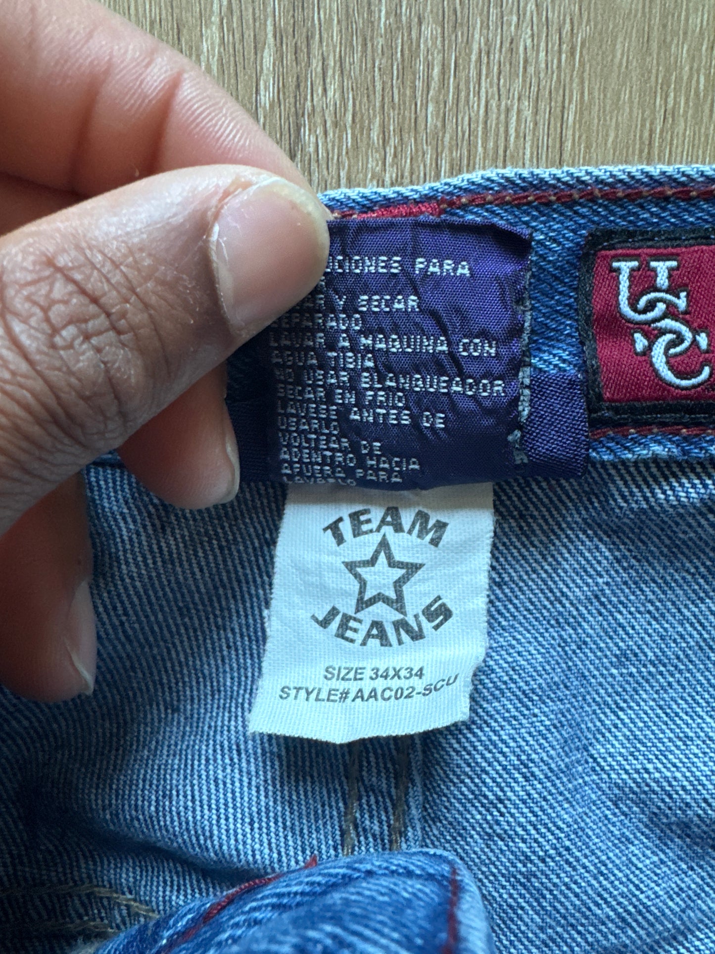 Vintage 90s Team Jeans University Of South Carolina Gamecocks Blue Denim Jeans