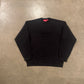 Supreme Cutout Logo Black Crewneck (SS20)