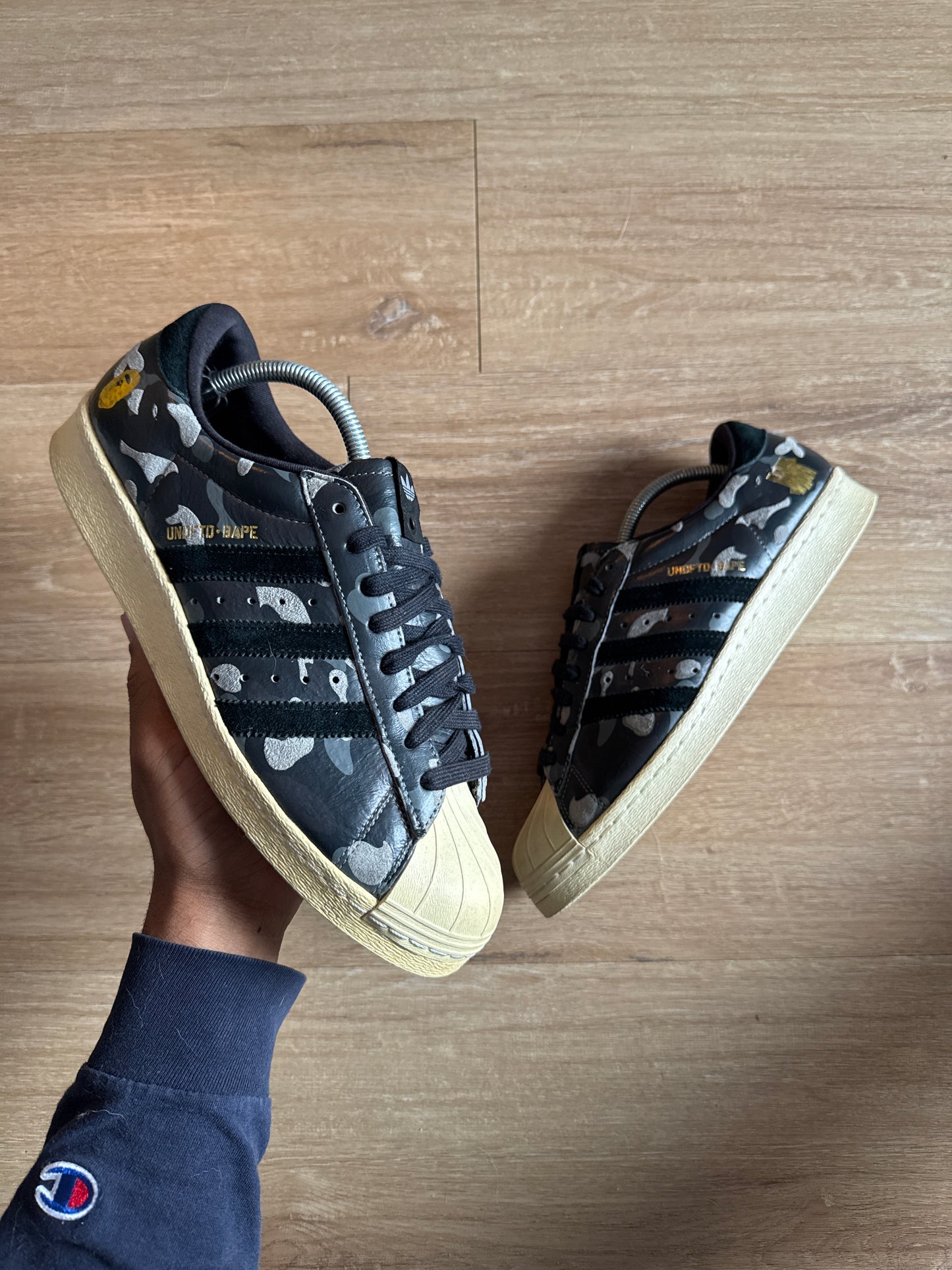 Adidas Superstar 80s Undefeated Bap A Bathing Ape Black Camo