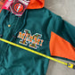 Vintage 90s University Of Miami Hurricanes Long Parka Stadium Coat Jacket