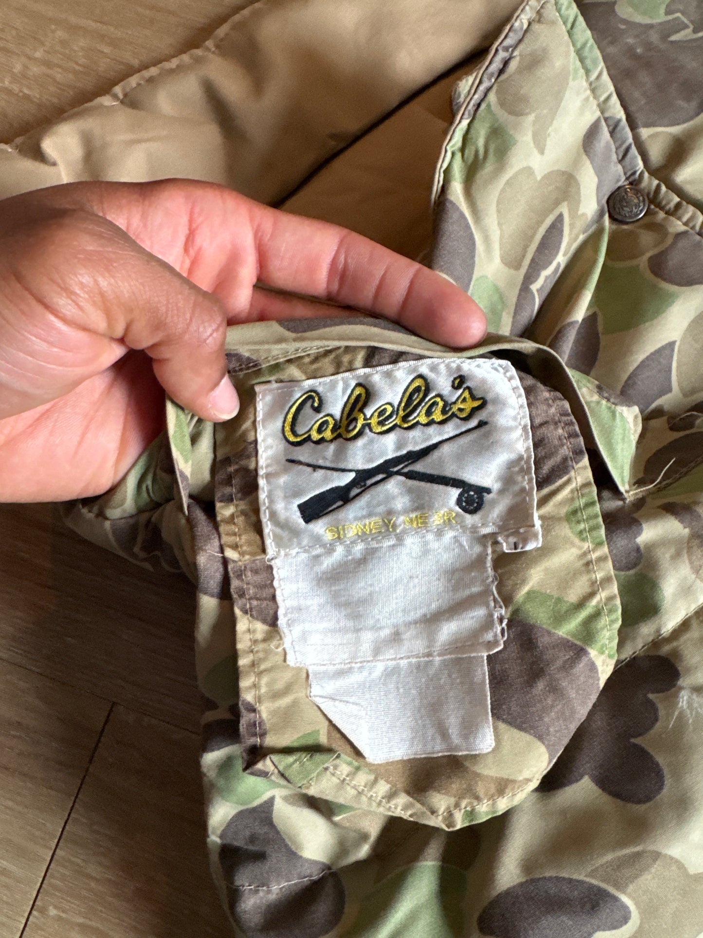 Vintage Cabela Faded Duck Camo Reversible Vest