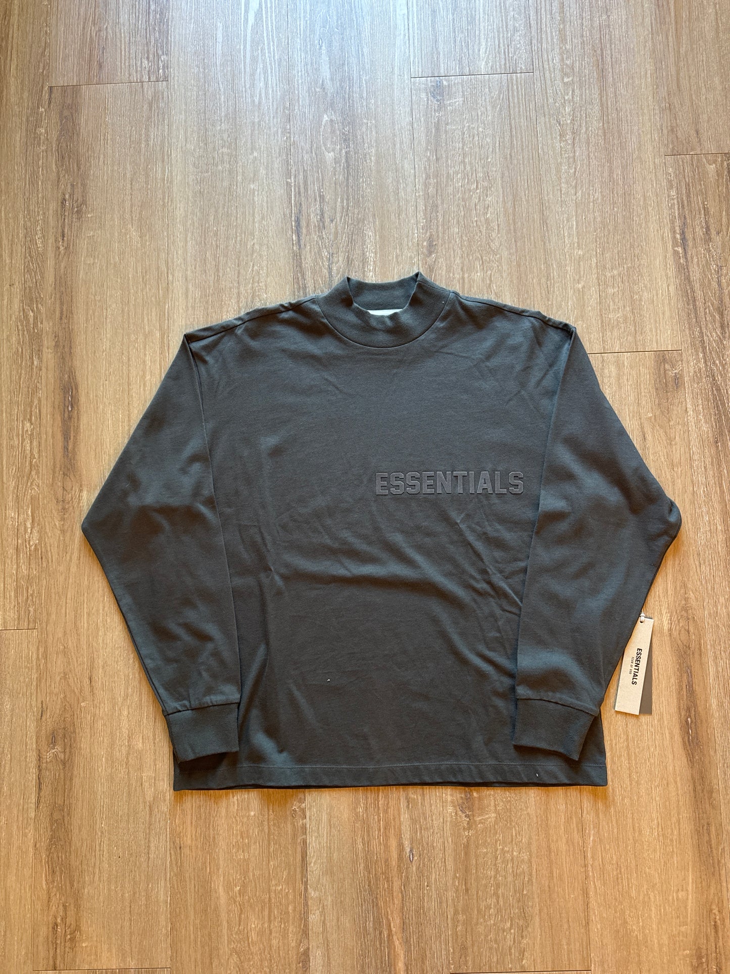 Fear Of God Essentials Long Sleeve Off Black Tee