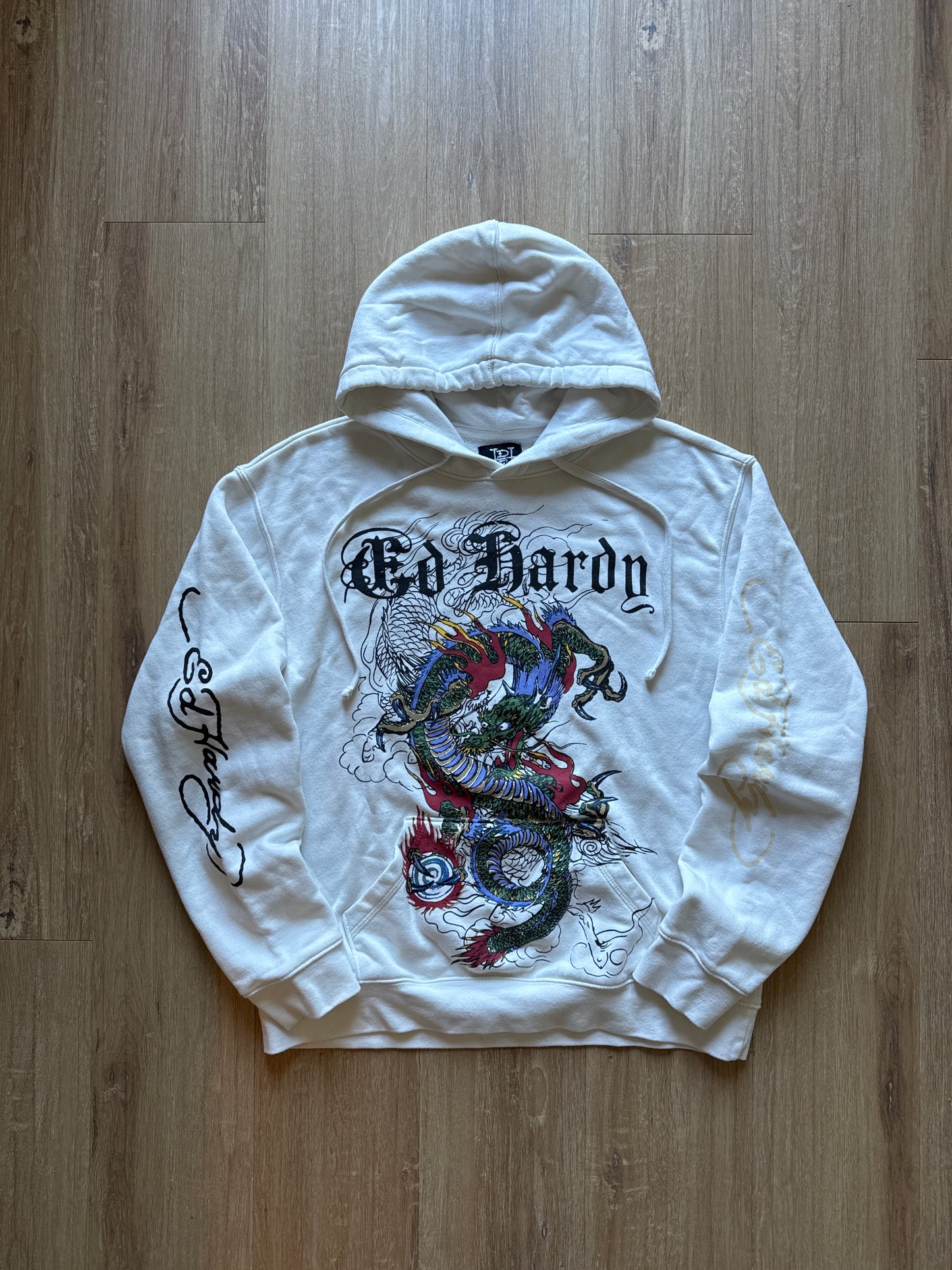 Ed Hardy Japan Dragon Ivory Hoodie