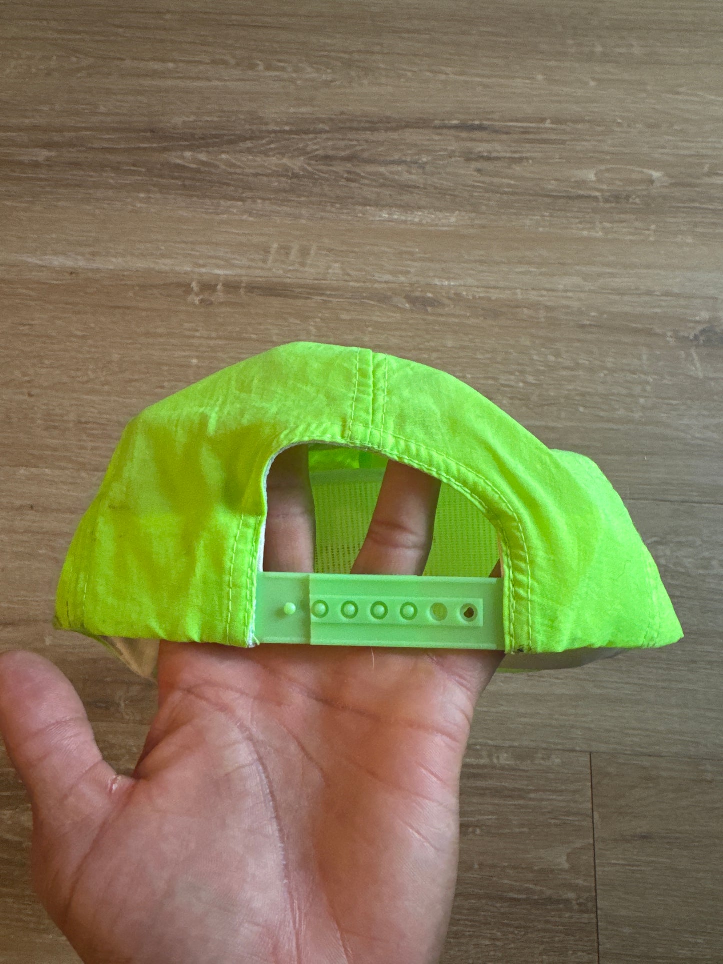 Vintage Newport Embroidered Logo Neon Green Snapback Hat