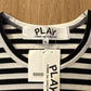 Comme Des Garçon Play Black Strip Long Sleeve Tee
