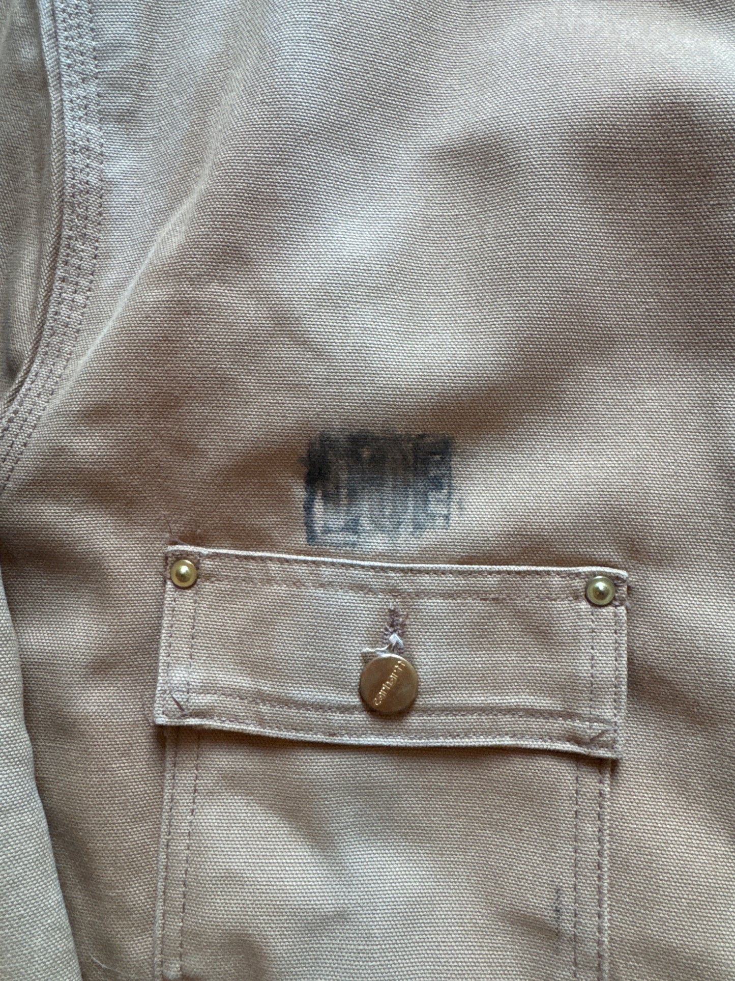 Vintage Carhartt Tan Barn Work Wear Chore Loose Fit Jacket