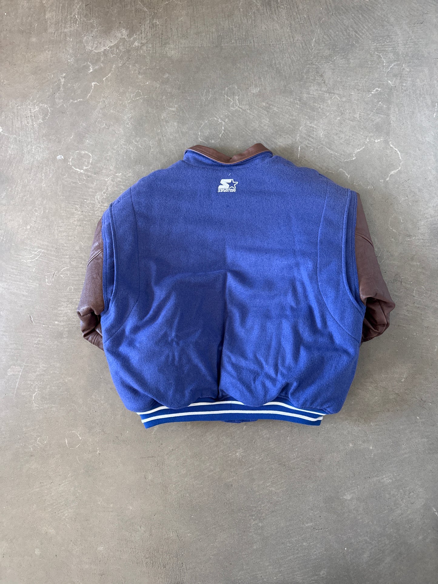 Vintage Starter New York Giants Leather Varsity Jacket