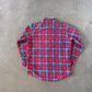 Vintage 90s Tradition Distressed Plaid Quilted Lined Flannel