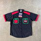 Vintage 90s Exhaust Malcolm X Embroidered Button Up Shirt
