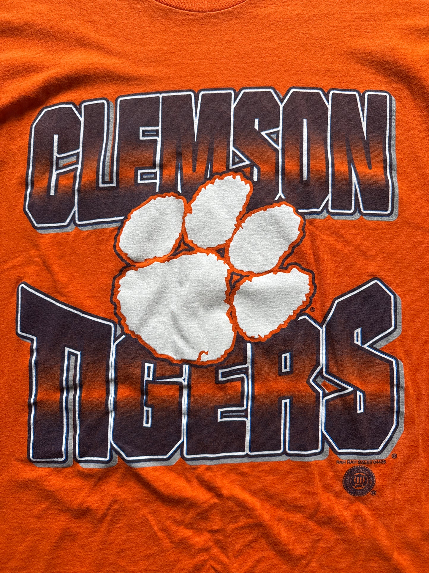 Vintage 90s Tennessee River Gold University Of Clemson Tigers Tee