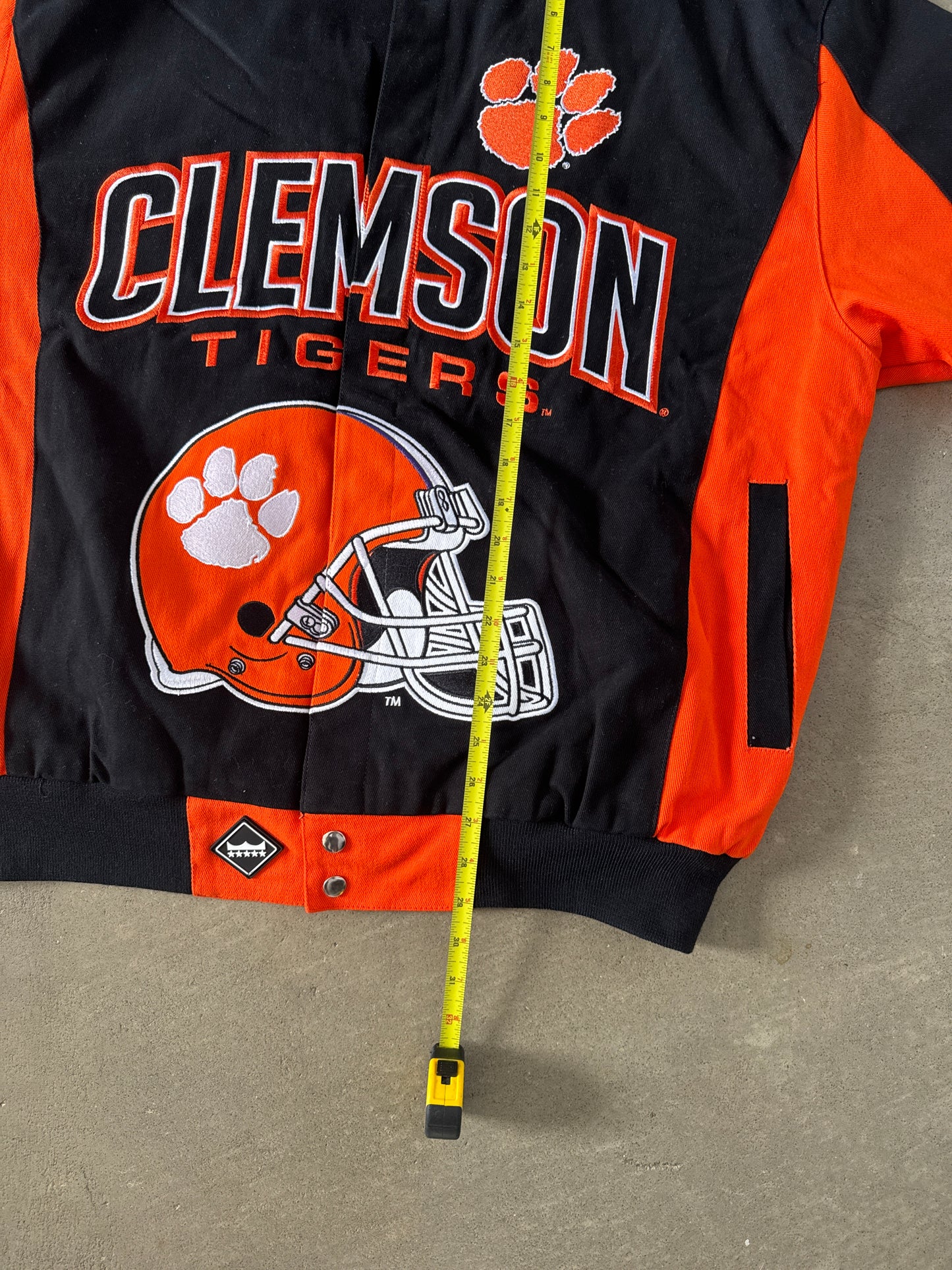 Franchise Collegiate Sportswear University Of Clemson Tigers Embroidered Varsity Jacket