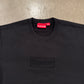 Supreme Cutout Logo Black Crewneck (SS20)