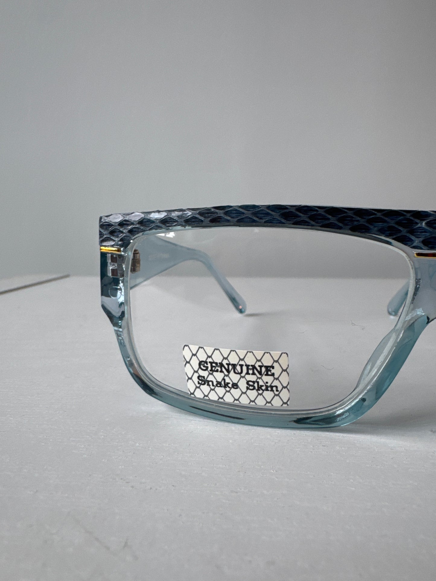 Vintage 90s Genuine Snake Skin Hip Hop Style Glasses