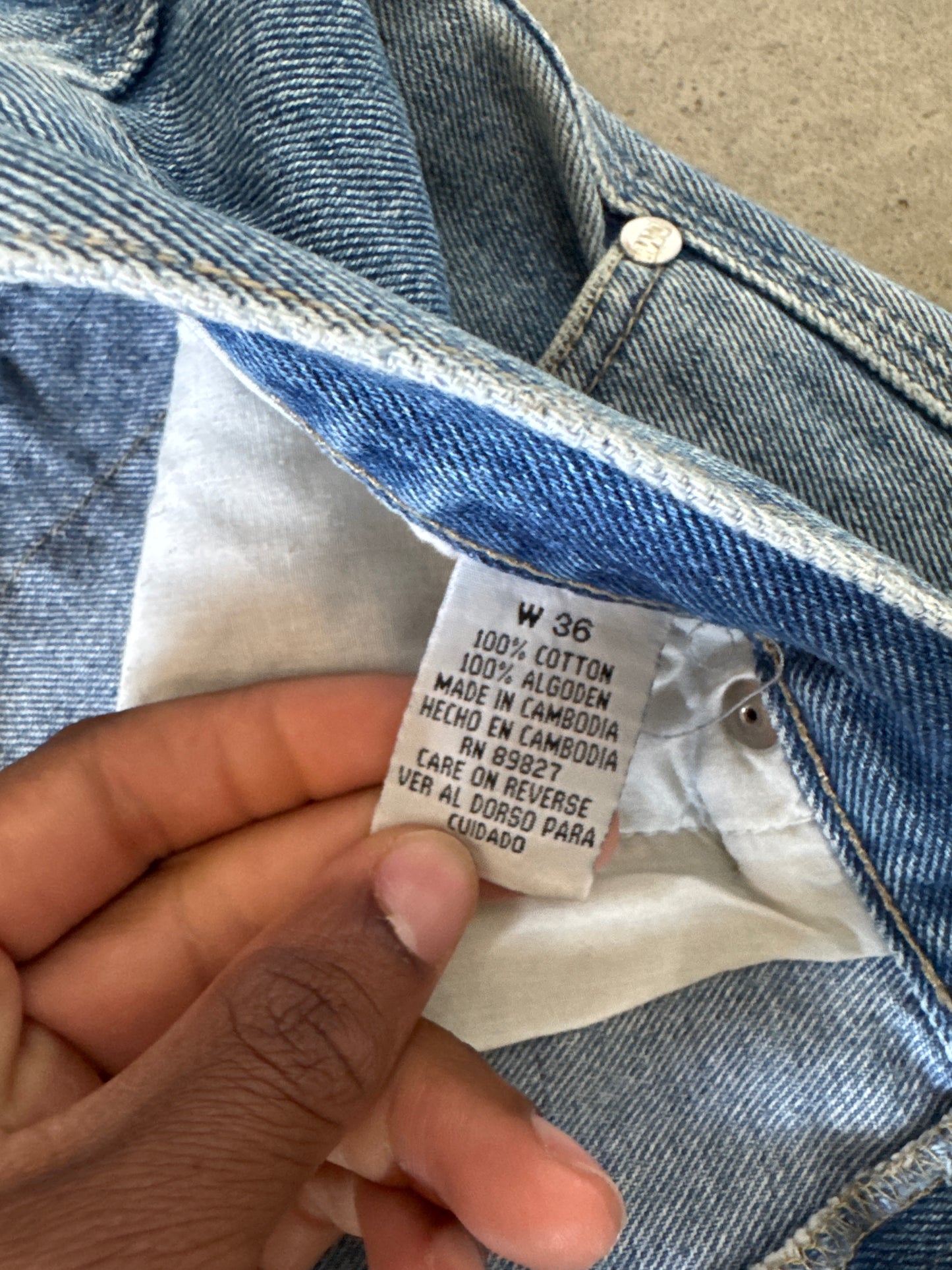 Vintage Webs Baggy Denim Jean Shorts
