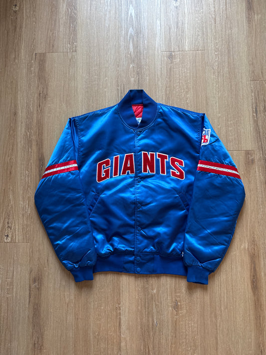 Vintage 90’s Starter New York Giants Satin NFL Bomber Jacket